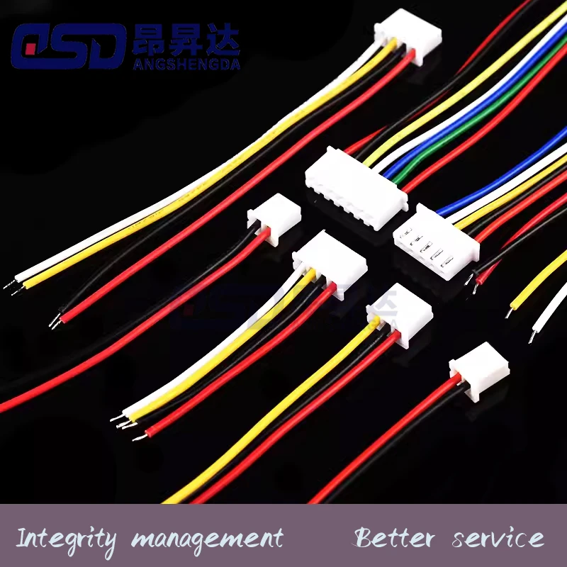 10pcs XH2.54mm-4p single-head terminal wire male-female header connection wire 5/10/15/20/30/50cm