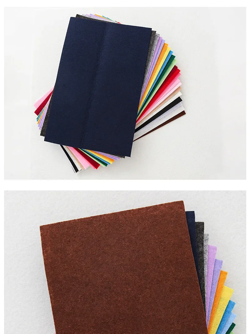 40/20 Stück/Set bunte Vliesstoffbögen für mehrfarbiges Bastelmaterial für DIY-Projekte, Nähen und Dekorationen – Detail 5
