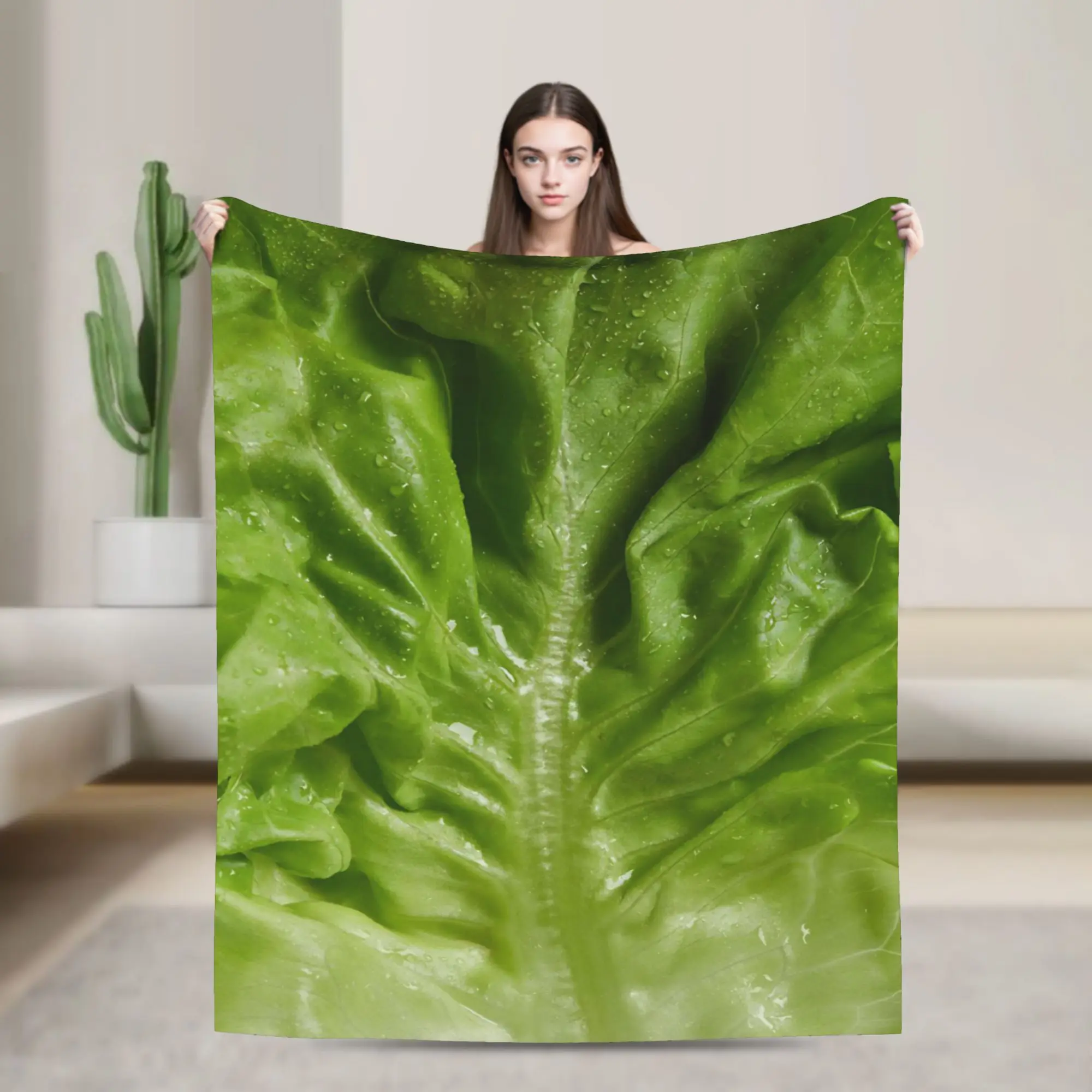 Cabbage  Blanket Lightweight Thin Velvet Cozy Gift  Throw Blanket Bedspread
