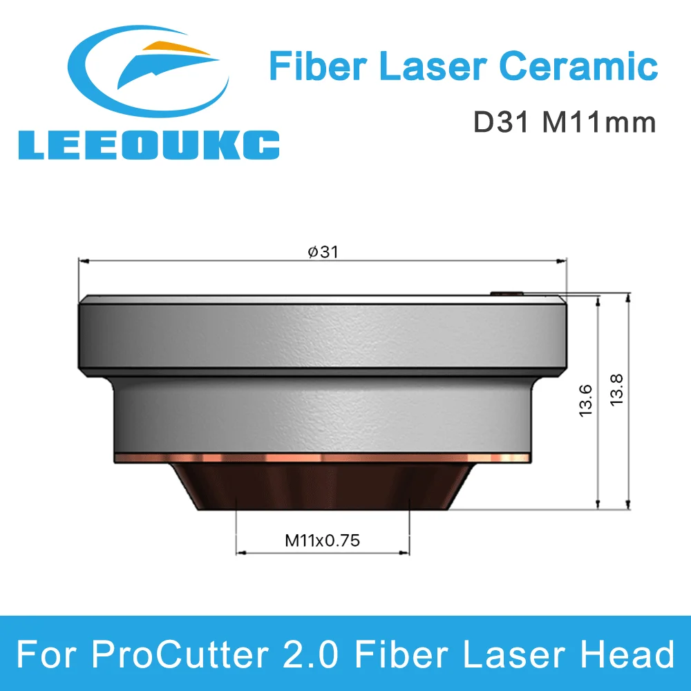 Imagem -04 - Leeoukc Laser Cerâmica Dia.31 mm M11 Linha Ref. kt xb P0595-94097 Usado para a Cabeça de Corte do Laser de Procutter 2.0