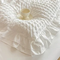 3pcs Korean lace Bedding set seersucker Duvet Cover Set (1*Duvet Cover + 2*Pillowcase, Without Core)for bedroom guest room 6