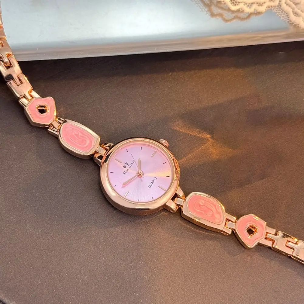 New Irregular Bracelet Watch Button Design Elegant Quartz Watch Metal Gift Wristwatch Women