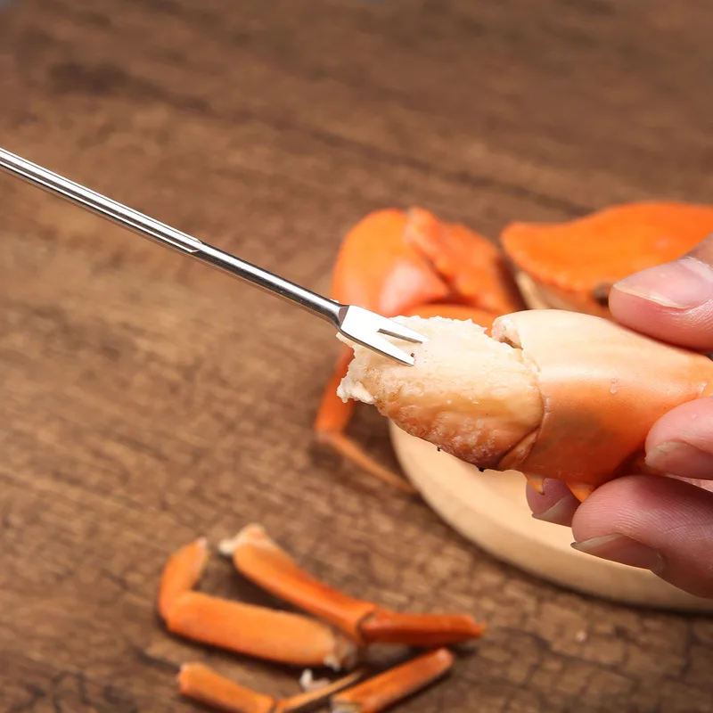 5pcs/lot Robust and High Quality Lobster Forks Walnut Gadgets Seafood Function Fruit Tools Kitchen Kitchen Needl