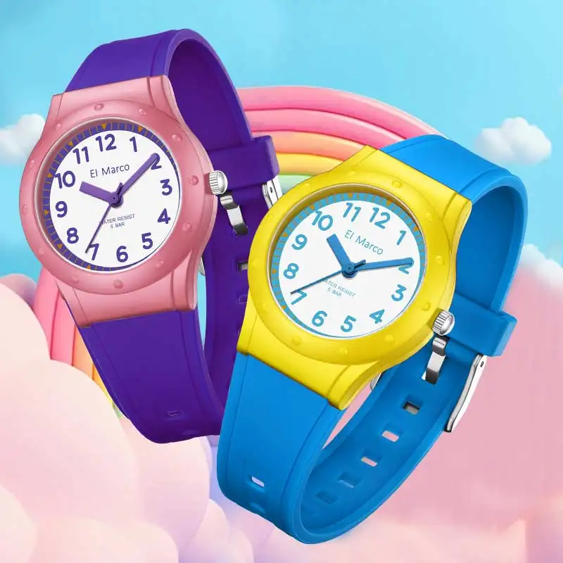 Mode Sanda Dames Leuke Cartoon Kinderhorloge Student Kinder Quartz Horloge Zachte Siliconen Horlogeband Creatieve Jongens Meisjes Klok