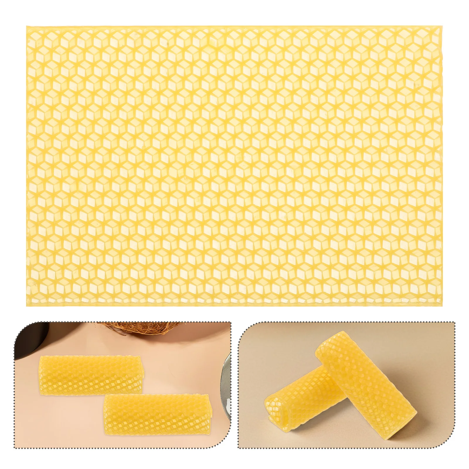 

30Pcs Beeswax Sheets for Rolling Candles Beekeeping Tools Natural Wax Crafting Fine Texture Flexibility Home Decor Meditation