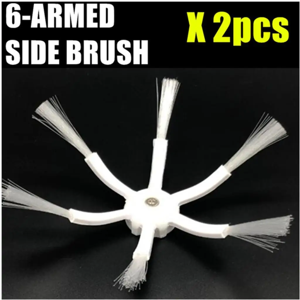 Replacement Spinning Side Brush 6 Armed Floor Cleaning Machine Part for Robot Vacuum Cleaner Compatible S50 S51 S55 Tile Wood