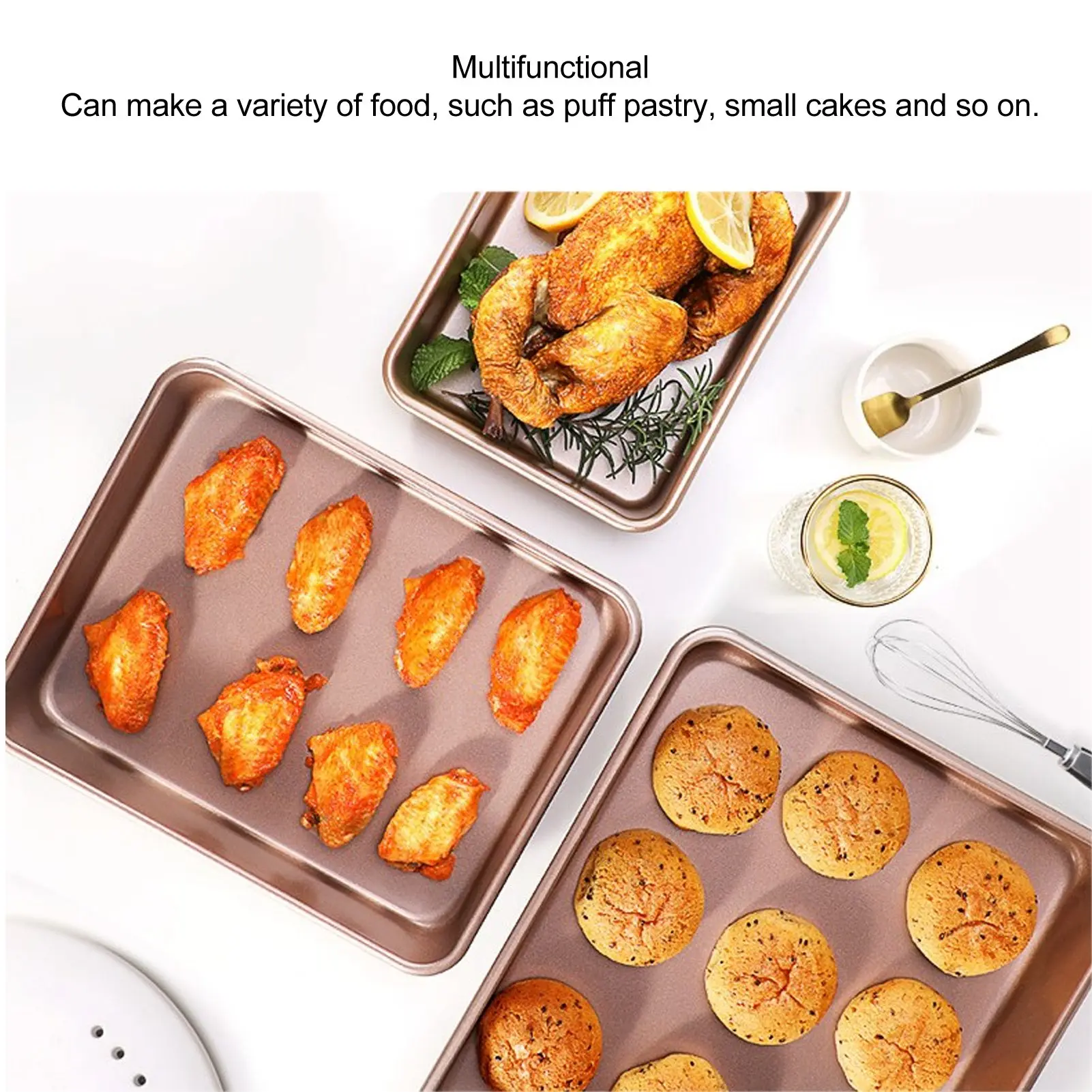 Baking Pan Cake Sheet Pan Practical Carbon Steel Prevent Stick Easy To Clean Easy To Store Portable for Restaurant for Home
