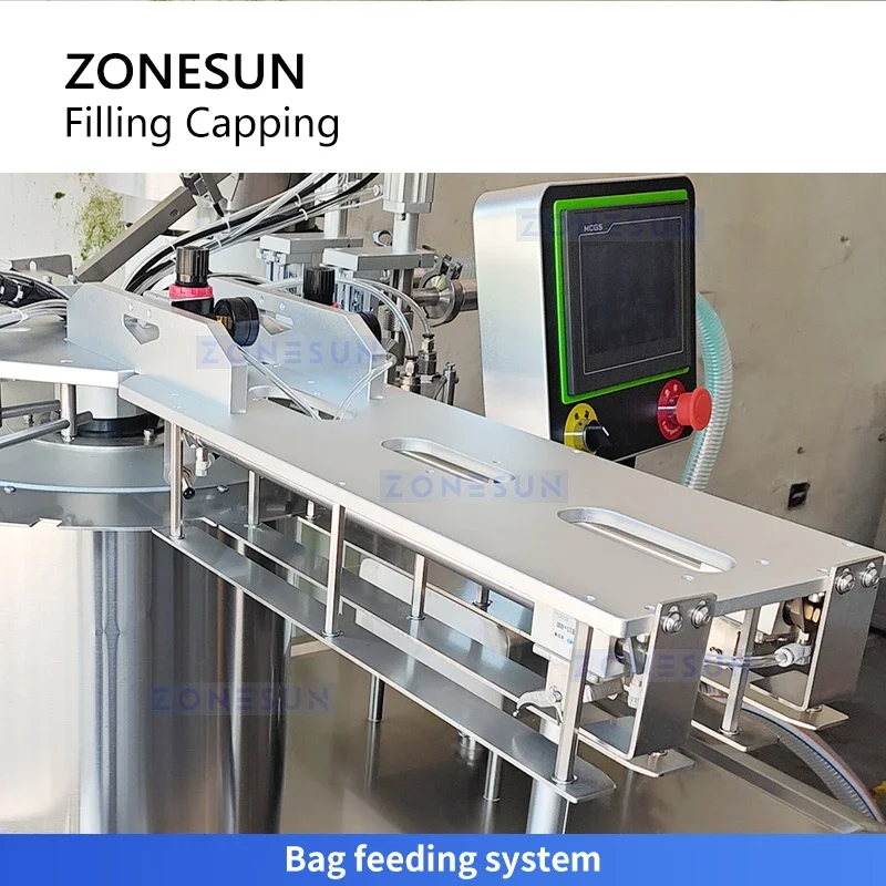 Zonesun Spout Pouch Filling and Capping Machine Rotary Filler and Capper Stand Up Pouch Packaging Machine ZS-ZLFC2