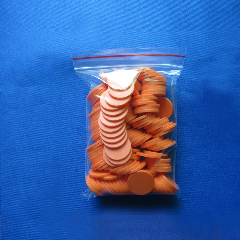 100pcs/Pack 23MM Single Color Small Chip Poker Game Token Solid Plastic Chip Card, image 6