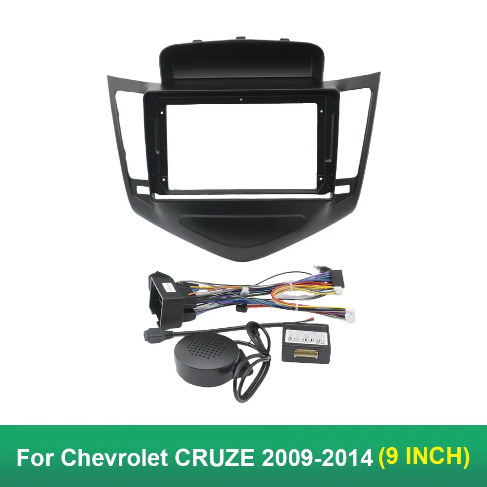 

2Din Car DVD Frame Audio Fitting Adaptor Dash Trim Kits Facia Panel 9" For Chevrolet CRUZE 2009-2014 Double Din Radio Player