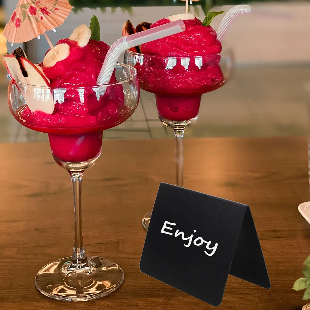 

12pcs Price Tags 120x80mm Double Sided Rewritable Mini Chalkboards Tabletop Memo Boards Food Labels Promotional Signs
