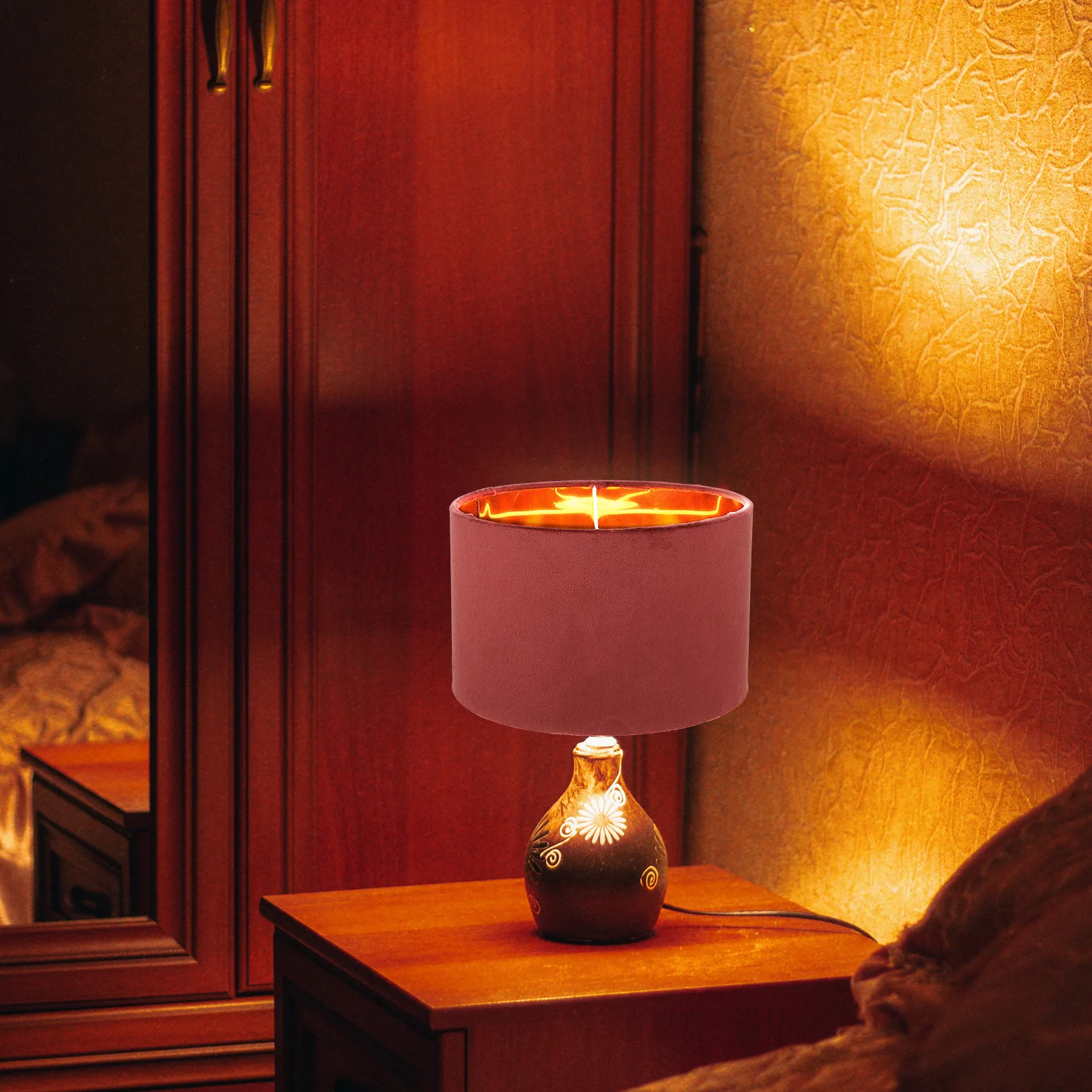 

Lampshade Cloth Craft Table Light Cover Decorative Home Use Simple Light Shell For Bedroom Living Room Accessory