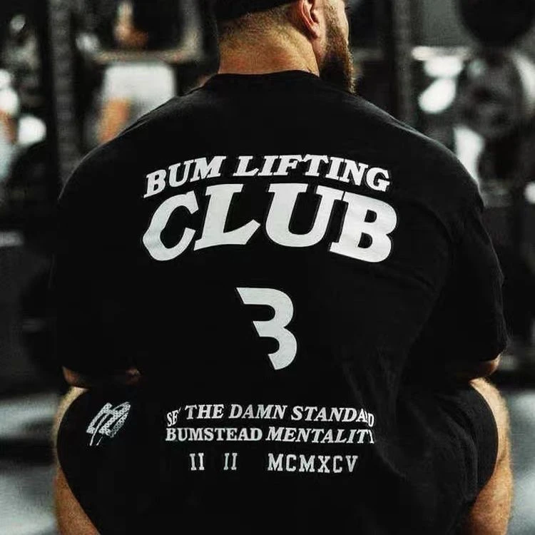 

CisCbao Original Fitn ort Sve T-irt Pure Cotton Bla Print Breathable Loose Summer Sportswear Casual round Ne