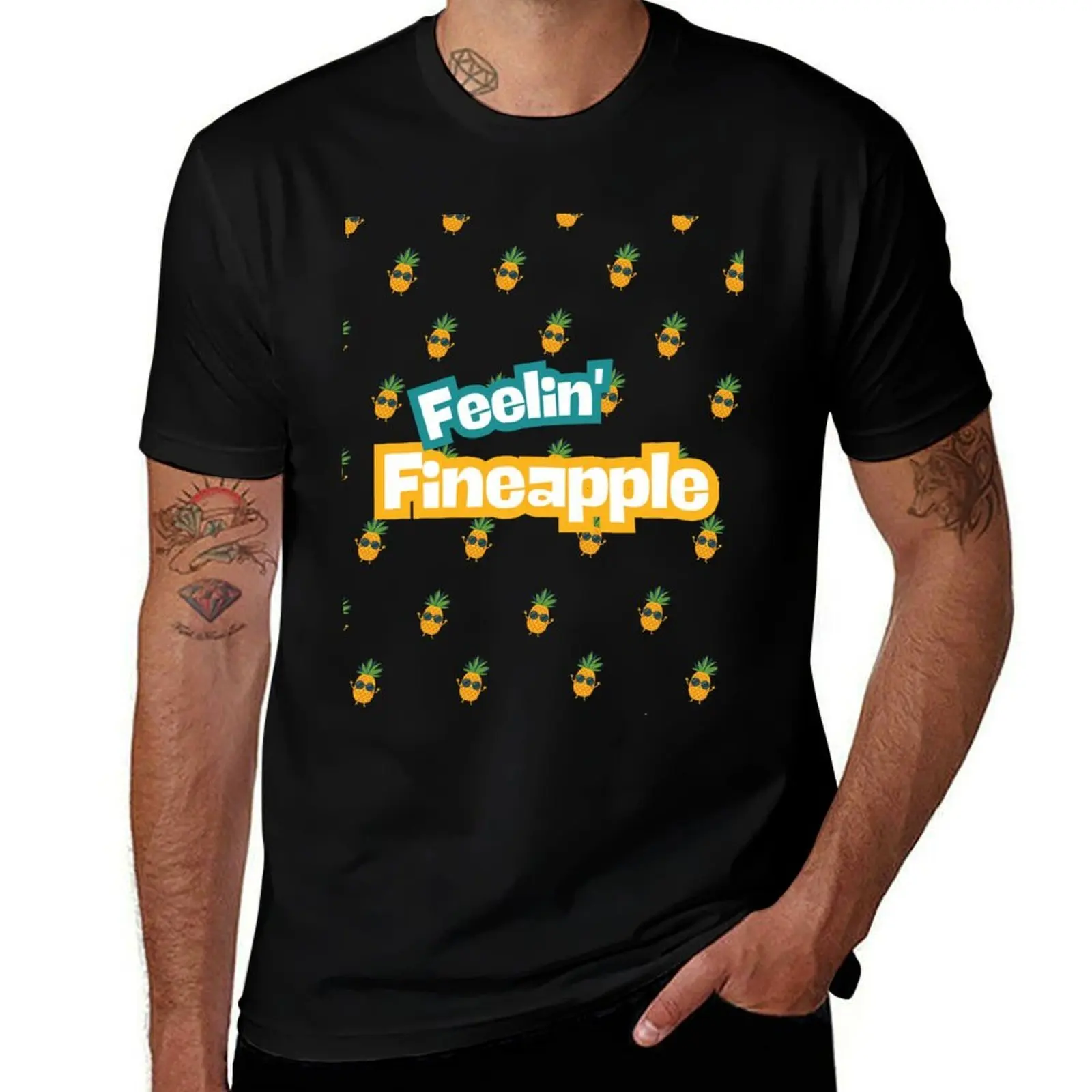 

Feelin' Fineapple - Funny Pineapple Summer Vibes Design T-Shirt Anime t-shirt Louboutins aesthetic clothes mens workout shirts