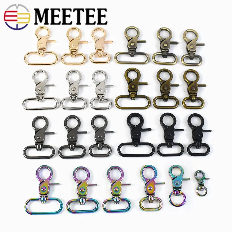 5/10Pcs 20-50mm Bag Strap Swivel Trigger Metal Buckles Lobster Clasps Dog Collar Snap Hook DIY Webbing Hardware Accessories