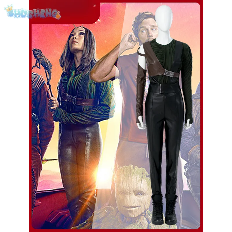 

Movie Mantis Galaxy Cosplay Guardians Costume Halloween Carnival new shoes jackets props uniform men women fantasy uniform