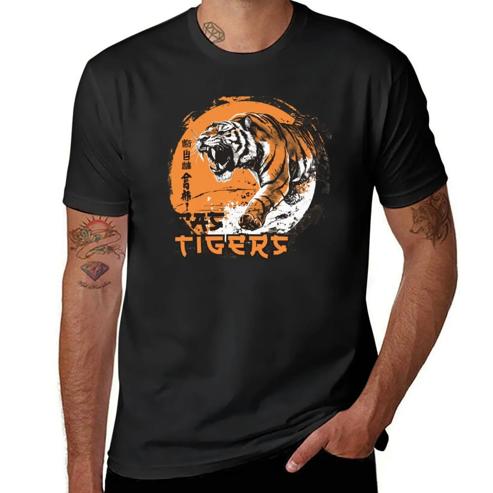 

Japanese Cas Tiger T-Shirt graphic t shirts man t shirt kawaii clothes Clothing funny t shirts for men