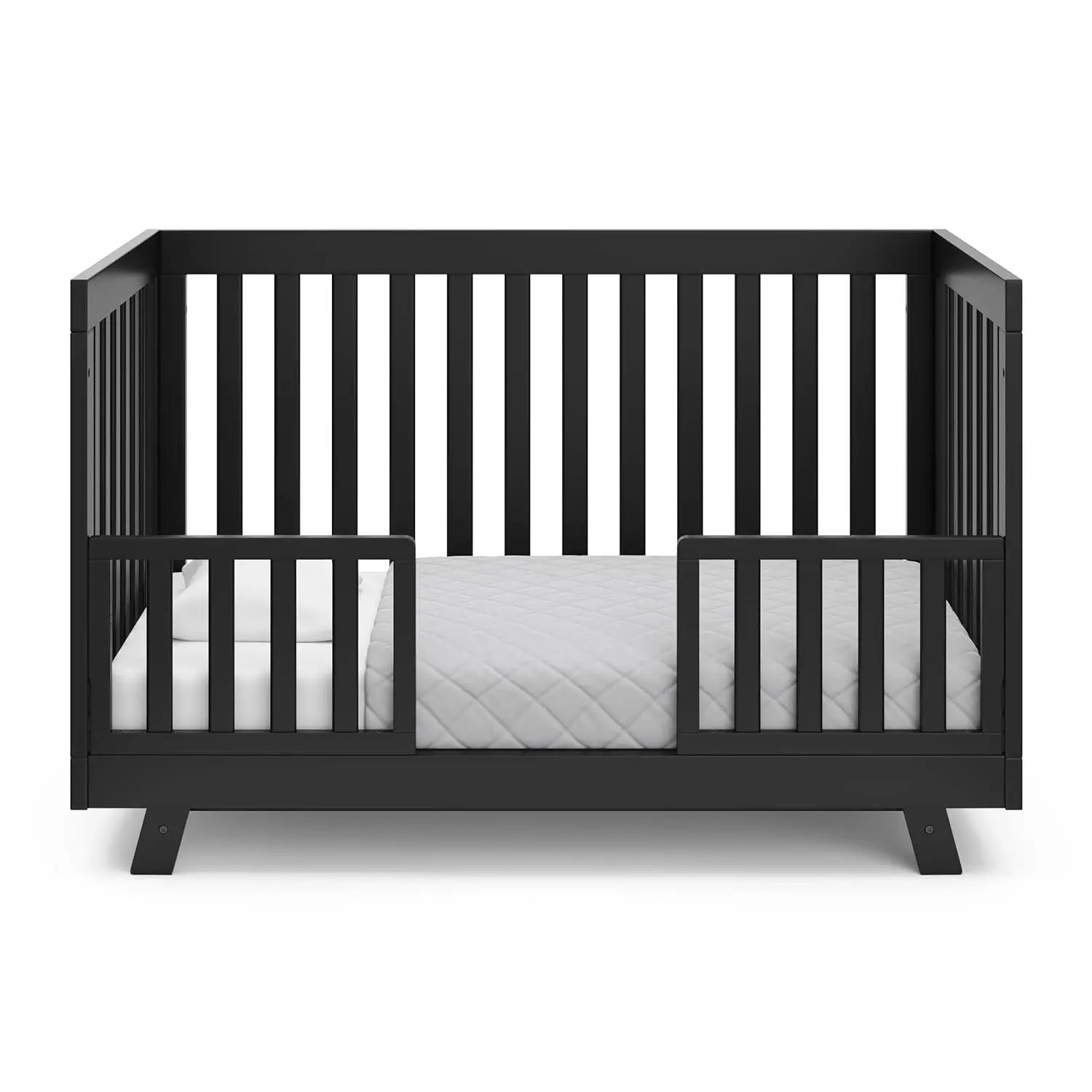 Berceau convertible Beckett (negro) – Convierte desde el cuna hasta la cama y el sofá cama de los niños pequeños,