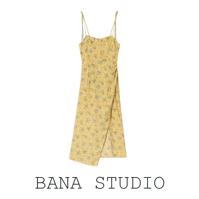 

BANA Street Sle с высокой талией, асимметричный цветочный принт, тонкий ремень Dr, женская модная юбка-миди на весну и лето, застежка-молния