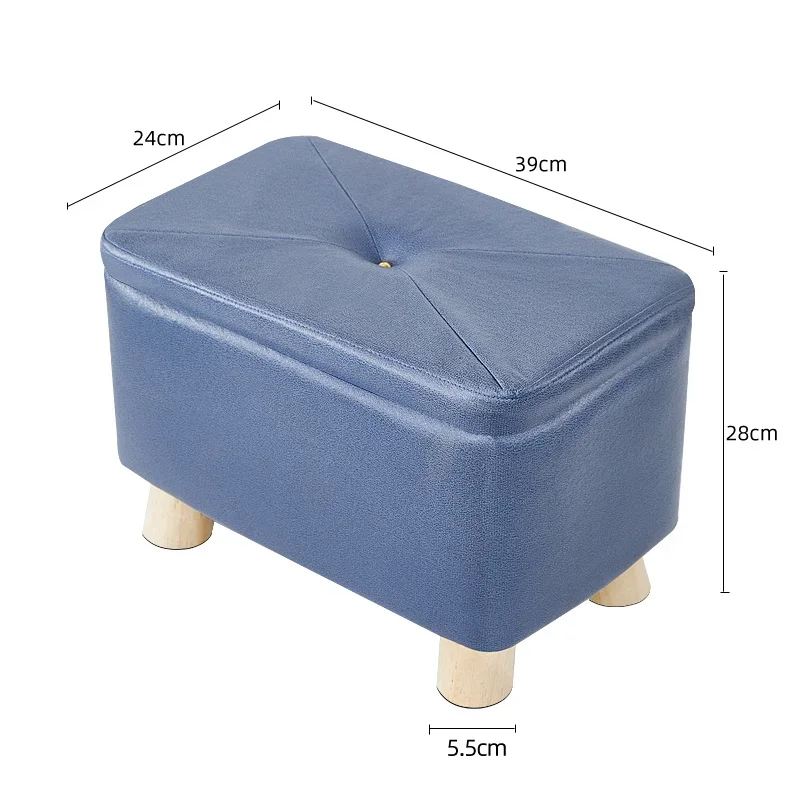 Storage Child Stool – Household Sofa Footstool, Living Room Tea Table Stool, Small Footstool for Shoes, Compact Storage Bench