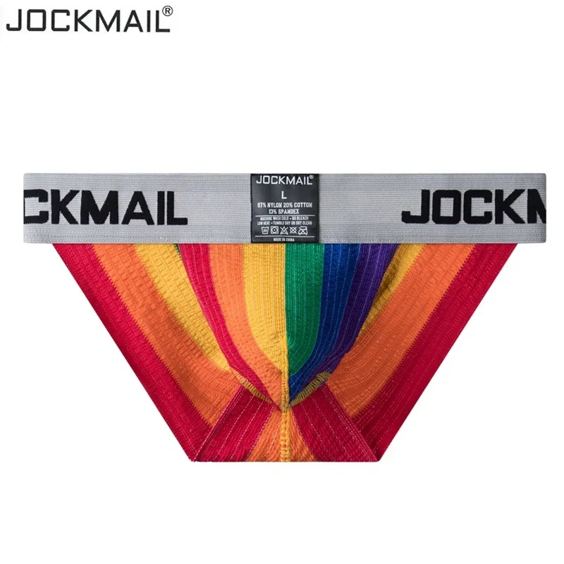 JOCKMAIL Men\'s Briefs Bikini Jock Strap Sexy Men Underwear Slip Cueca Gay Underpants Male Panties Mesh Pouch Low Rise Breathable