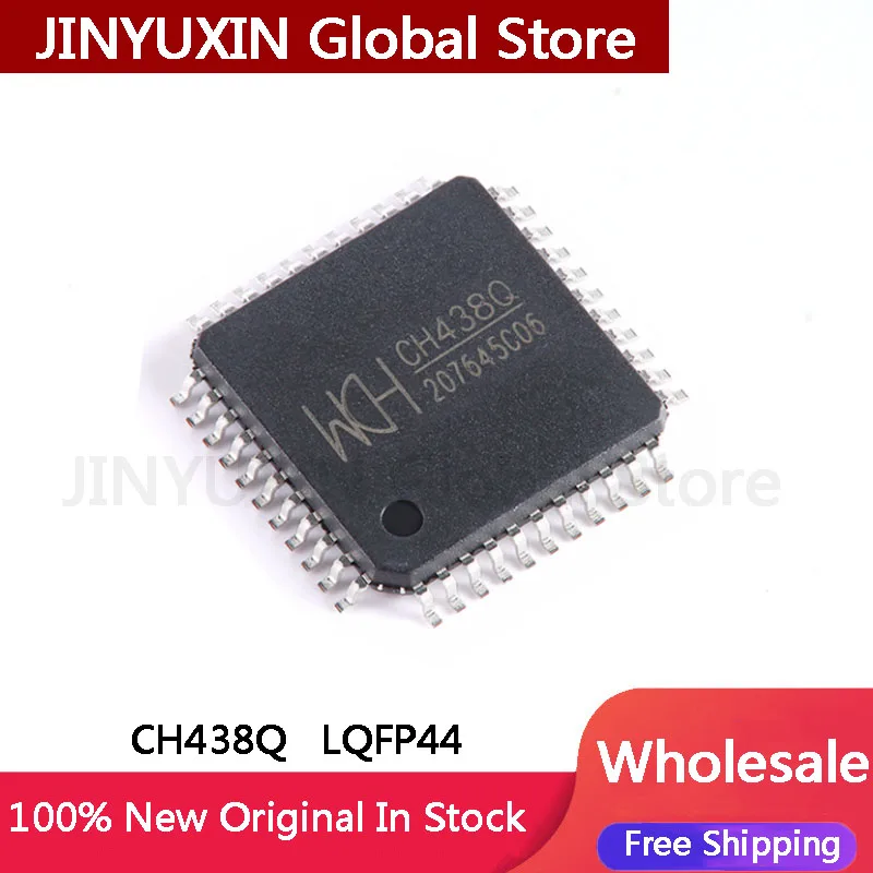 1-100PC CH438Q CH438 LQFP44 Eight serial port expansion IC Chip In Stock Wholesale