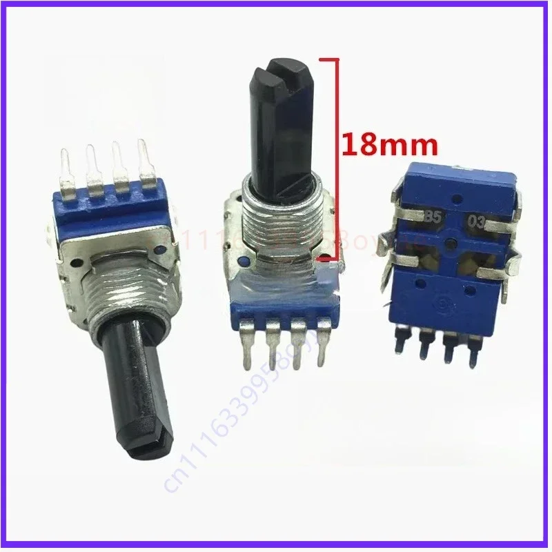 Brand new for RK11 type potentiometer B1K5K10K50K100K250K single joint 4-pin shaft length 18mm 10pcs