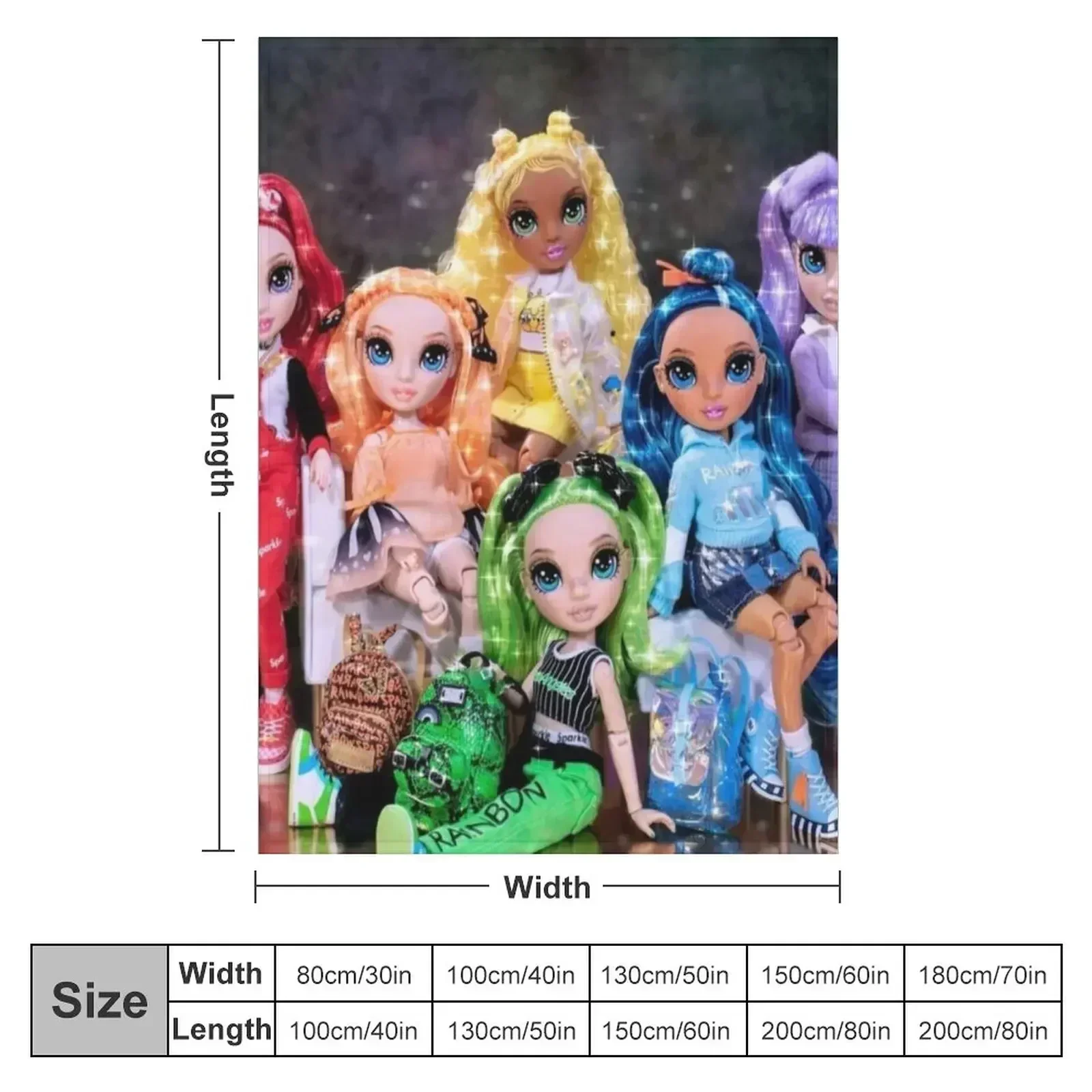 Rainbow High Junior High - main characters Throw Blanket For Baby Hair Plaid Travel Blankets