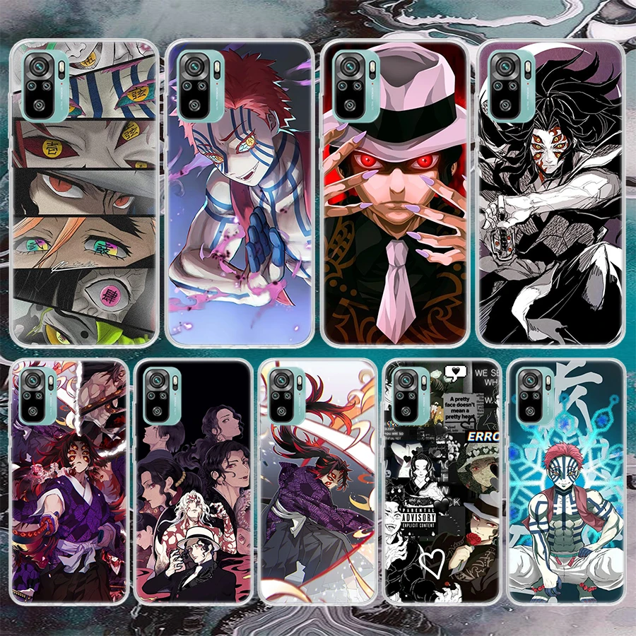 Demon Slayer Kibutsuji Muzan Soft Phone Case For Xiaomi Redmi Note 12 12S 13 11 11S 10 Pro 10S 11T 9 9S 8T 8 11E Plus 7 Pattern 