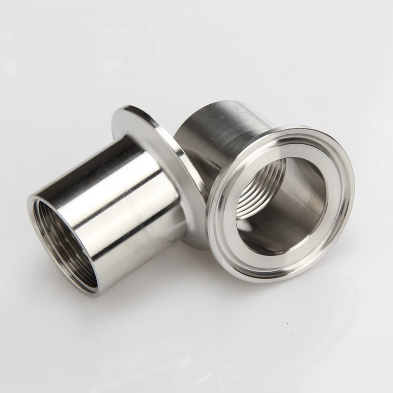 Stainless Steel Male And Female Threaded Connectors Tri Clamp 50.5mm 64mm Flange Connection 1/4” 3/8” 1/2\