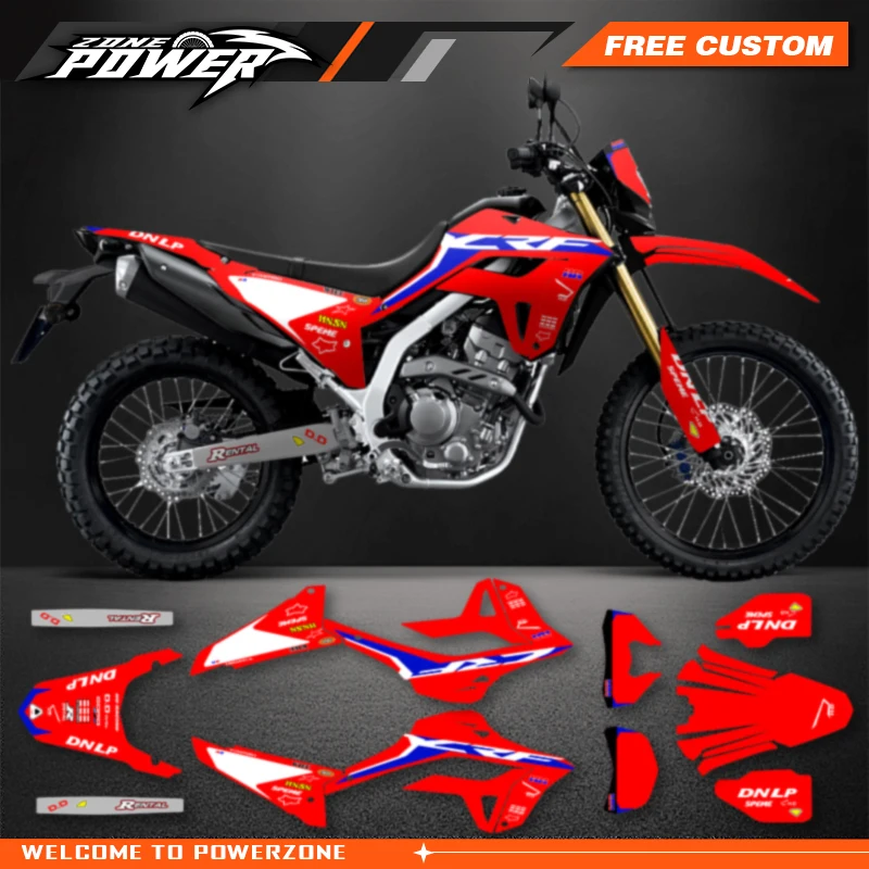 

Powerzone Motorcycle Graphic Decal Stickers Kits For Honda CRF300L 2021 Number Name Customize 12
