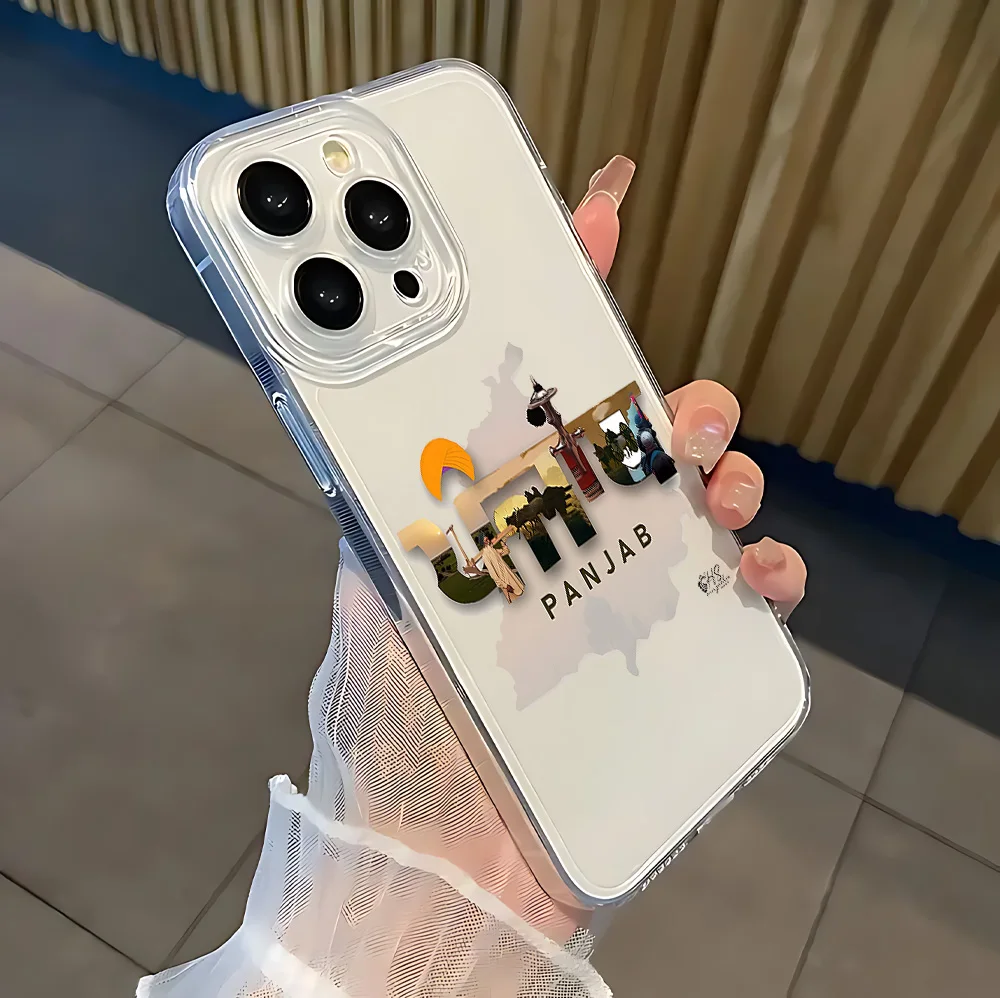 高級パンジャブ地図デザインのXiaomi Mi 14 13 12 11 10 10T 14T Poco X6 F5 F4 X7 X4 X3 NFC Lite GT Pro 4G 5G対応クリアTPUスマホケース