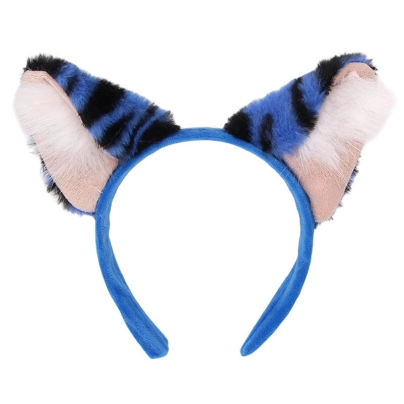 Tigers Ears Ear Headband With Matching Tail Costume Outfit Cartoon Plush Cosplay Props For Halloween Dressing up