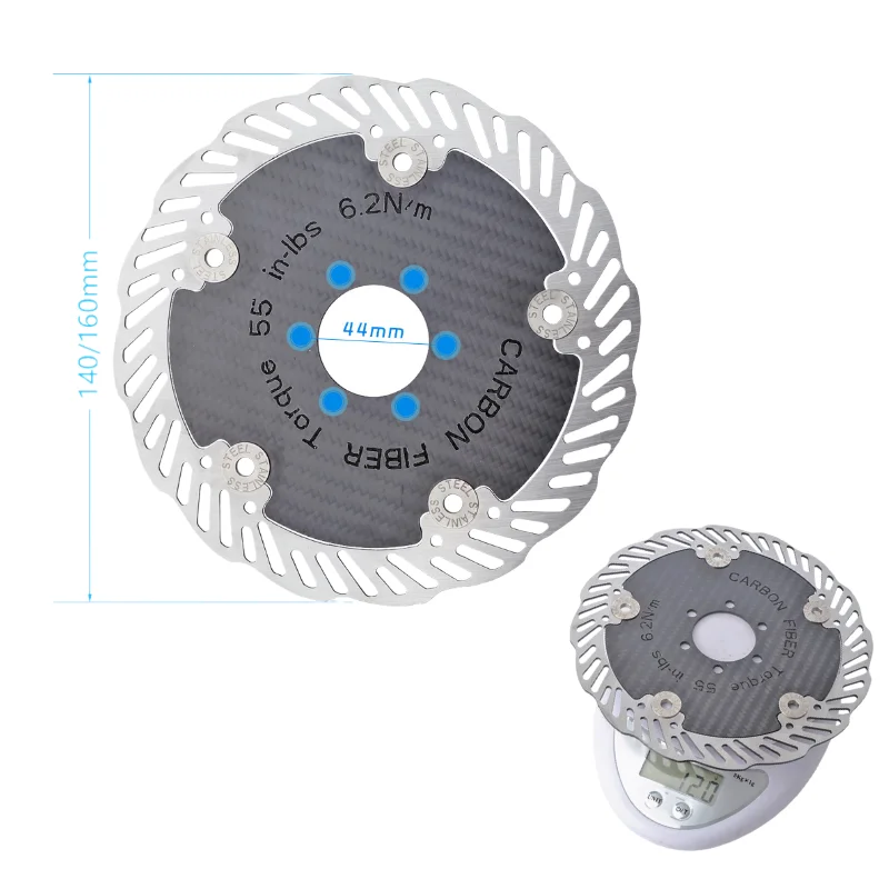 HASSNS Carbon Fiber Brake Disc Mtb Floating Rotor Brakes Cycling 140mm Centerlock Disco Bicycle Caliper Mountain Bike Disc