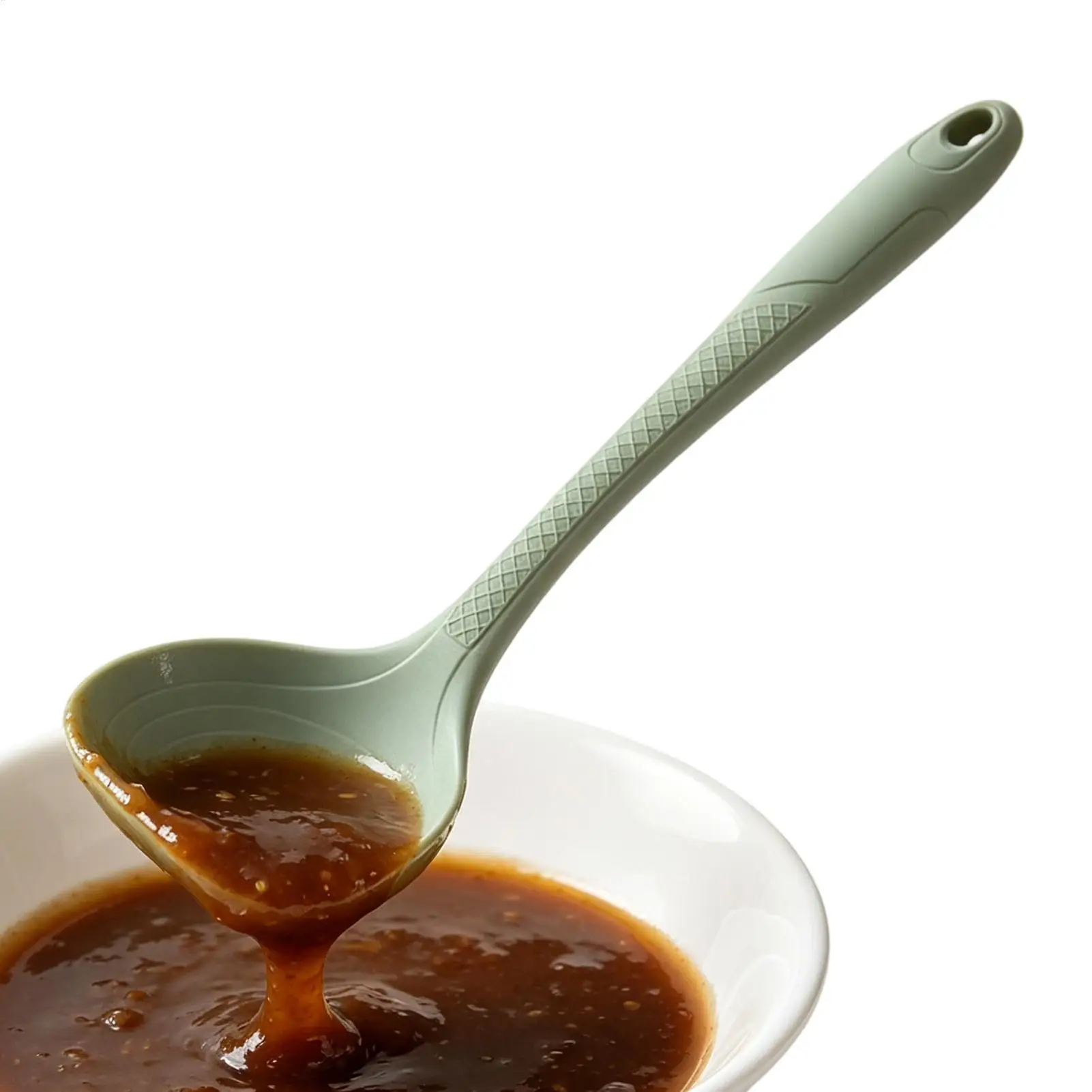 Silicone Ladles Soup Spoons Nonstick Heat Resistant Large Soup Ladle with Long Handle for Home Kitchen Cooking Soup Spoon