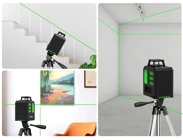 HILDA Laser-Nivelliergerät 2 Linien/5 Linien 360° Automatische Nivellierung Baustellengerät Grünes Licht Kreuzlaser Gutes Geschenk – Detail 15