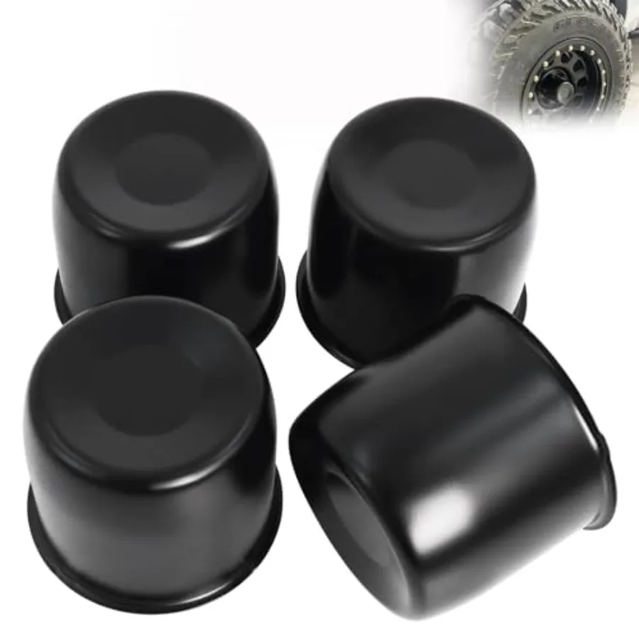 

4.25 Inch Push Through Center Caps for Trailer Wheels Rims 4Pcs Steel Trailer Wheel Hub Covers Bore 3.66" Tall Rv Trailer Hub C