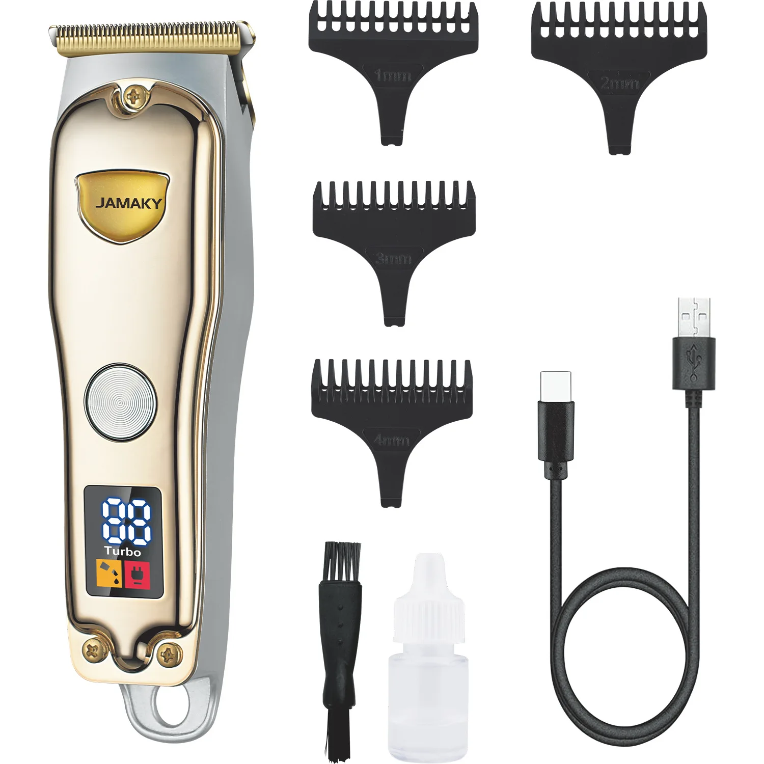 Heren Scheermes Haar Clipper Usb Opladen Thuis Digitale Display Elektrische Clipper Multifunctionele Scheren Elektrische Tondeuse