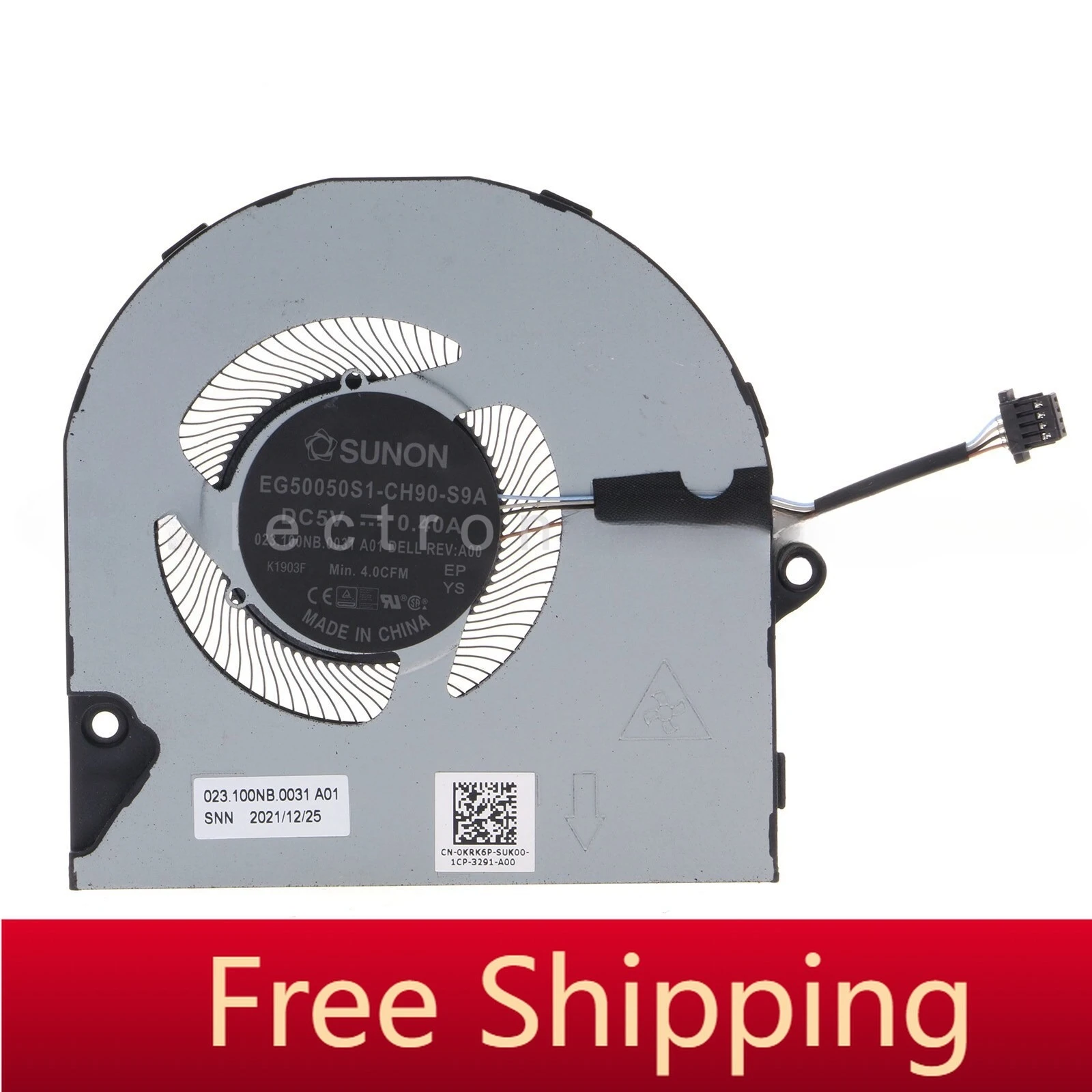 CPU Cooling Fan For DELL Inspiron 5510 5515 5518 5410 5415 7400 7415 2021 0KRK6P
