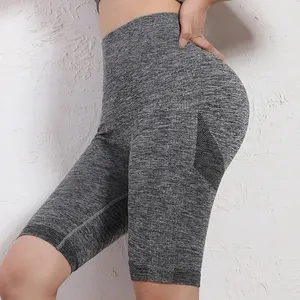 Yoga elastic shorts for women, high waist, stomach control, ruched booty pants, sewing ass survey, tight compression pants 8 Main Sales Women's Training Clothing - №6