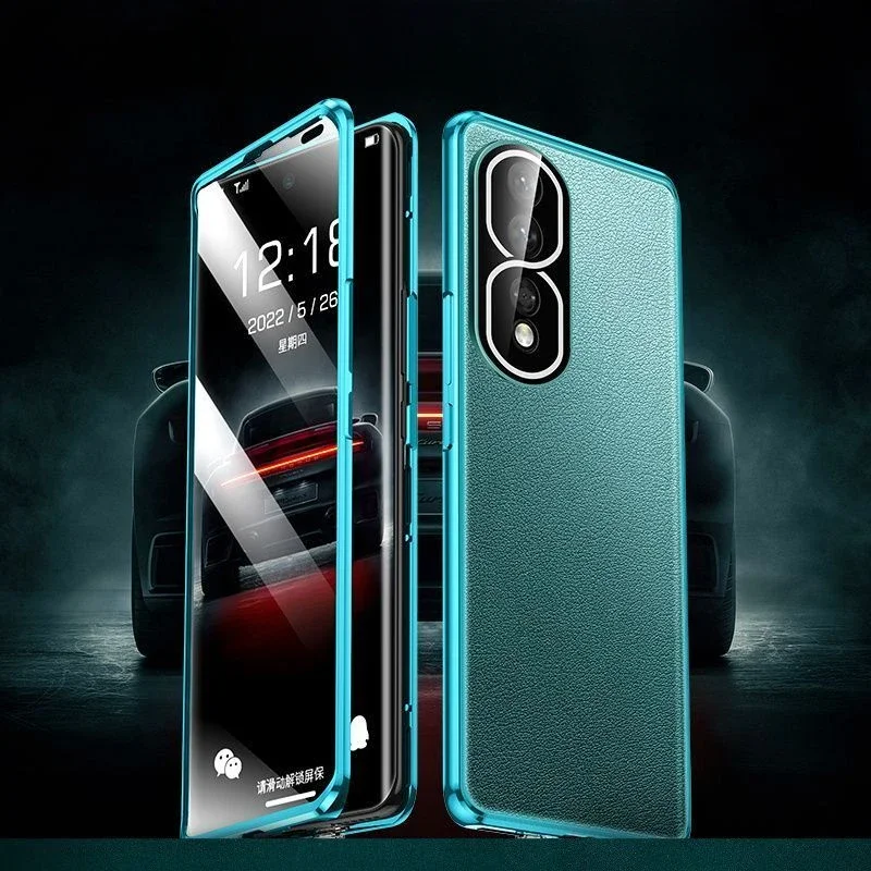 Magnetic Glass Case For Honor Magic 6 200 100  90 80 70 Pro 360° Full Protection Protective Back Cover Leather Shell Coque