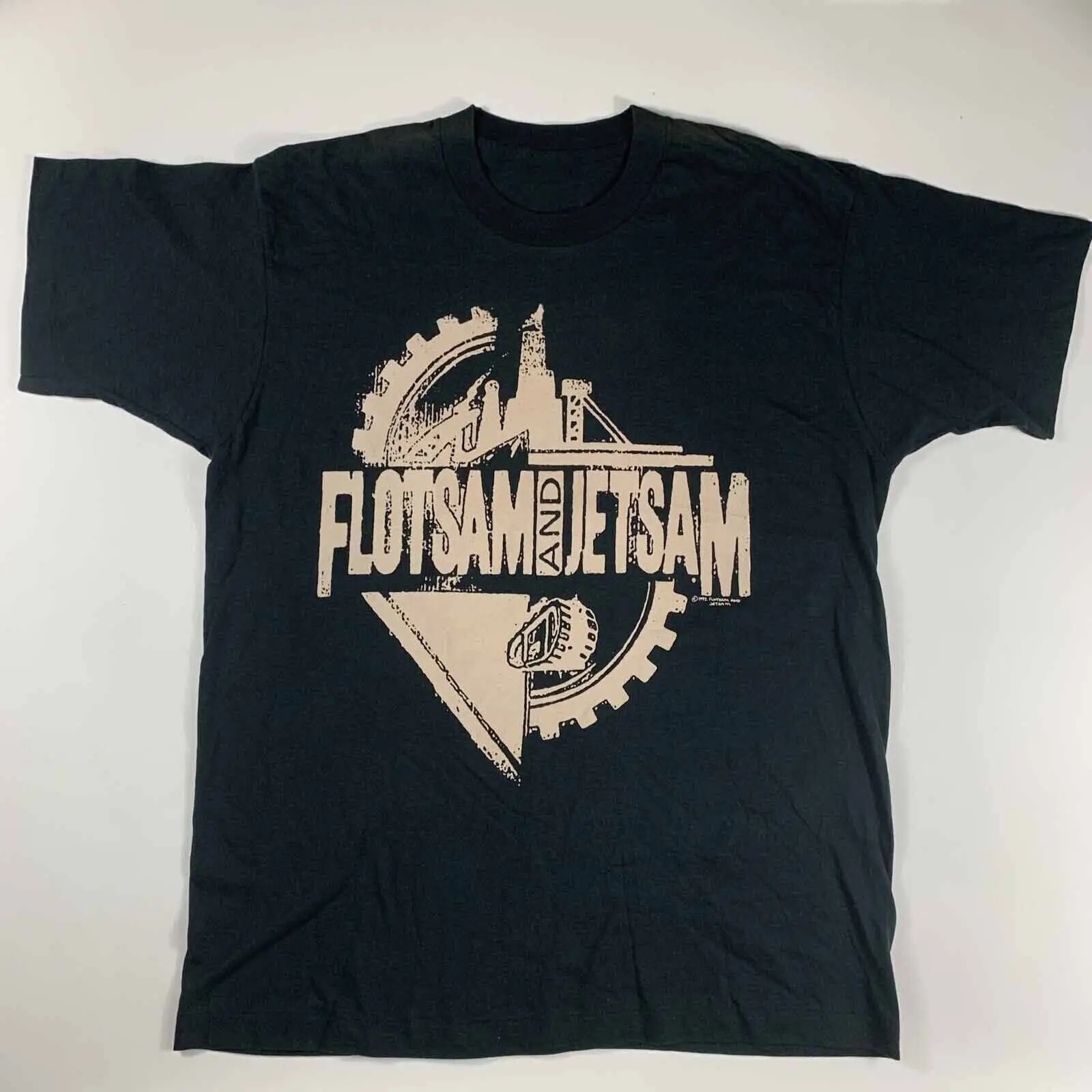 Vintage 1992 Flotsam And Jetsam Shirt Short Sleeve Black Unisex S-5XL LI619