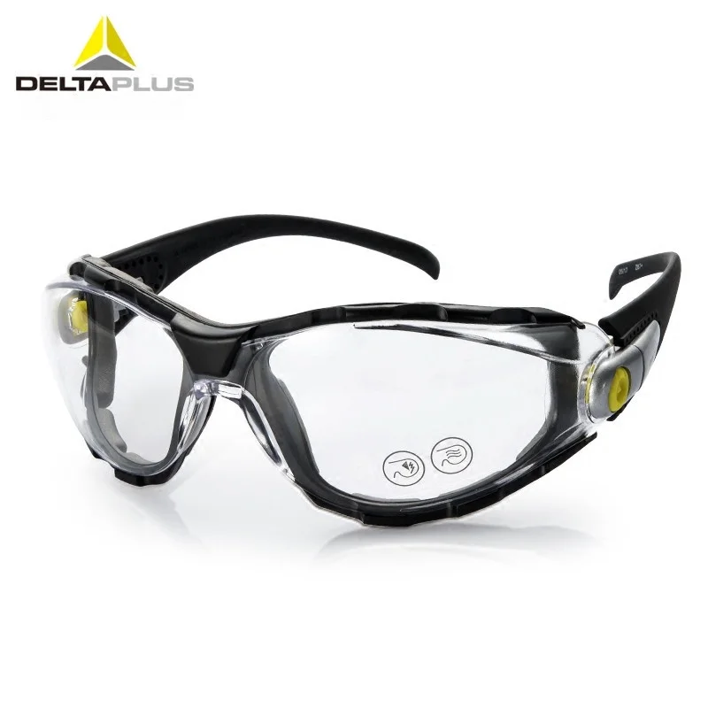 Deltaplus Transparent Windproof Sand Powder Dust Splash Polishing Woodworking Labor Protection Goggles Goggles Eye Mask