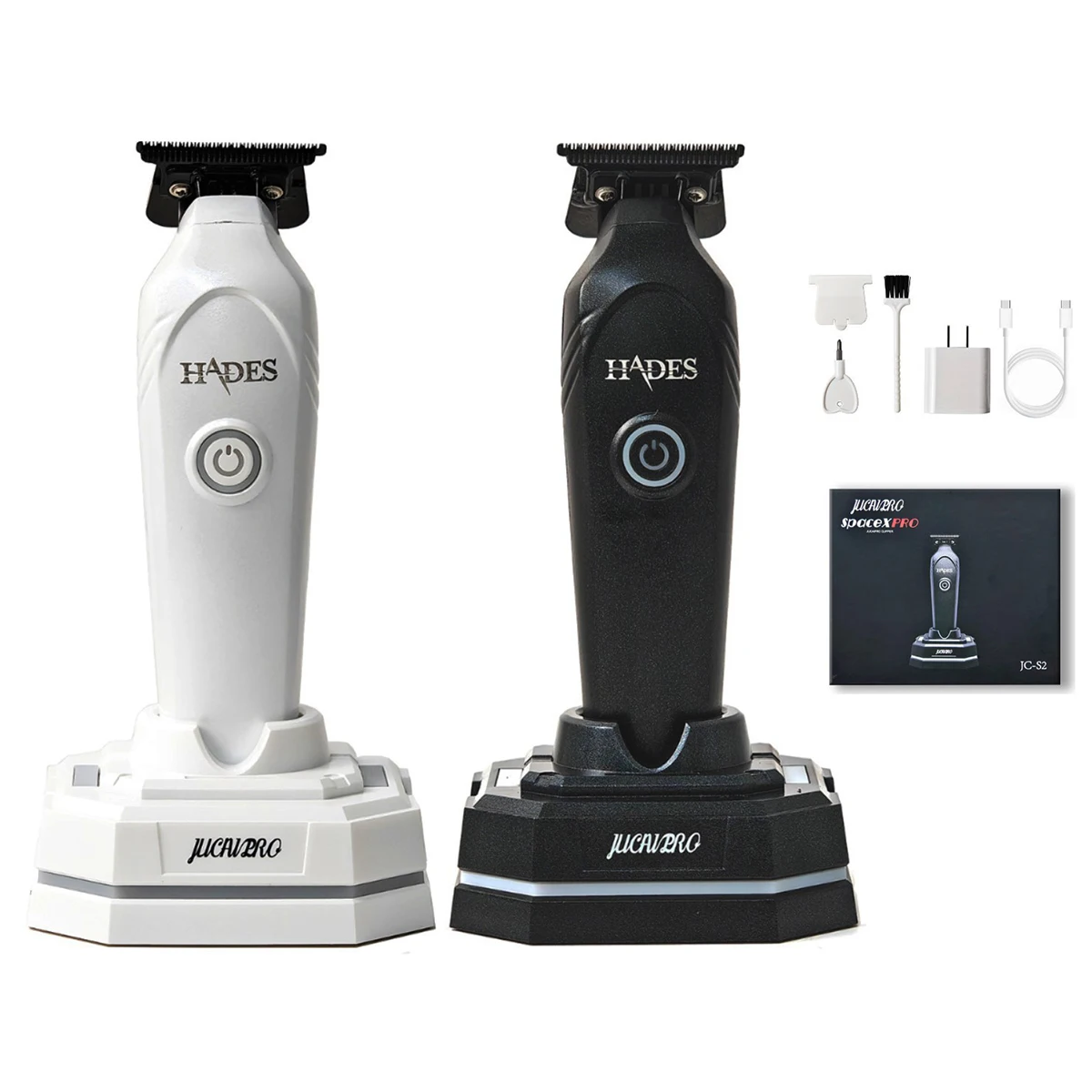 JUCAI PRO Professional Electric Men Hair Trimmer Hair Clipper Fast Charging Base 7200RPM Carving Machine Barber Shop Salon JC-S2