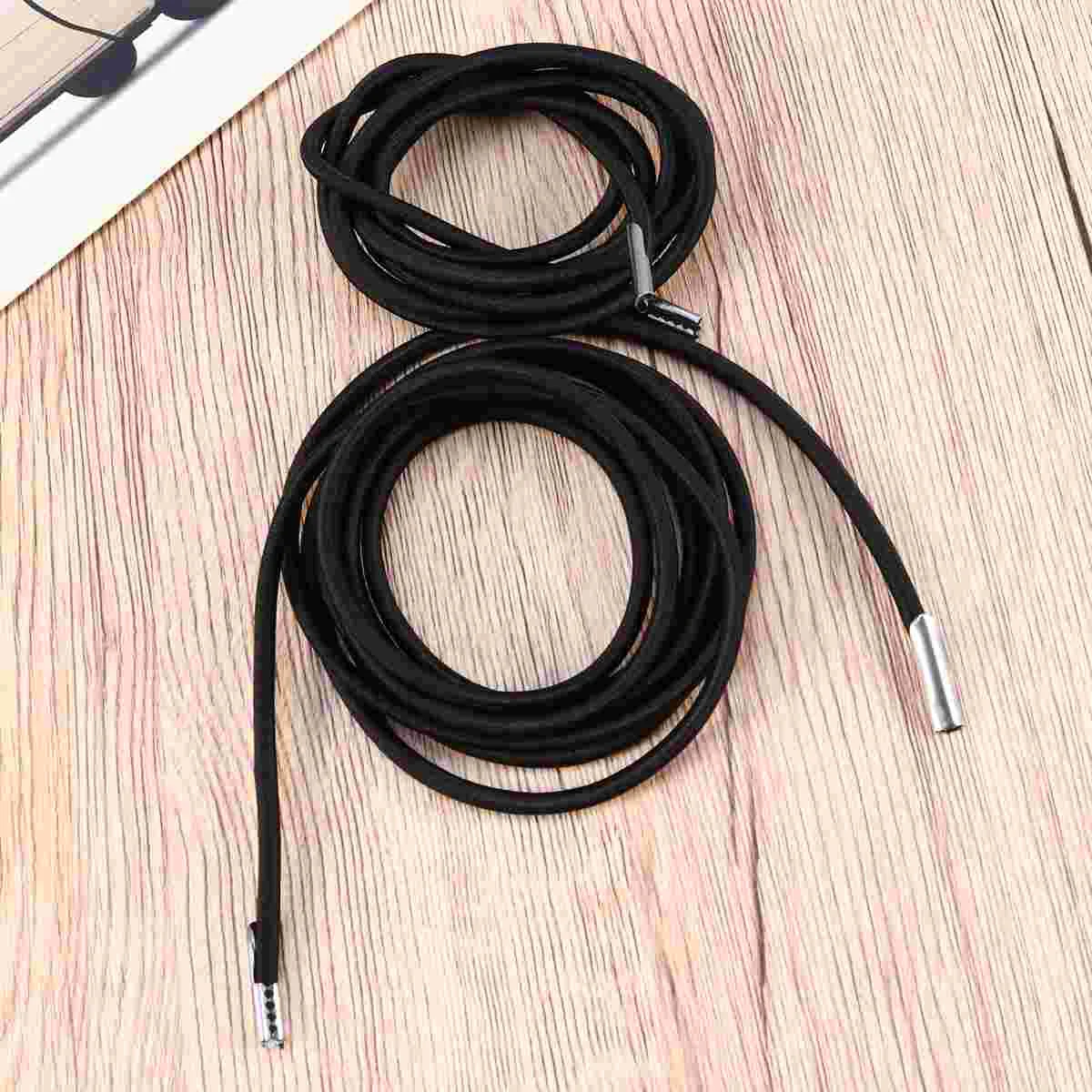 

4pcs Chaise Longue Rope Stretch Rope Elastic Rope Rubber Band Chaise Longue Accessories Black 2 Long 2 Short 22-24 Meters Long