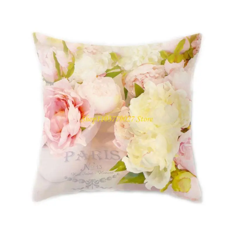 C4DF 45x45CM Mediterranean Nordic Peach Home Decorative Cushion Cover Co