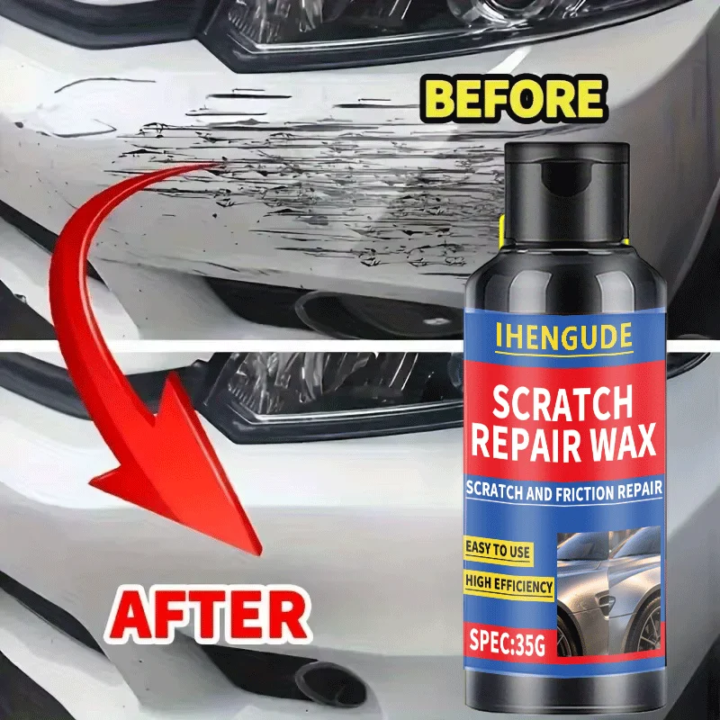 Car Scratch Repair Wax, Paint Surface Polishing Compound, Swirl & Scratch Remover for All Car Colors