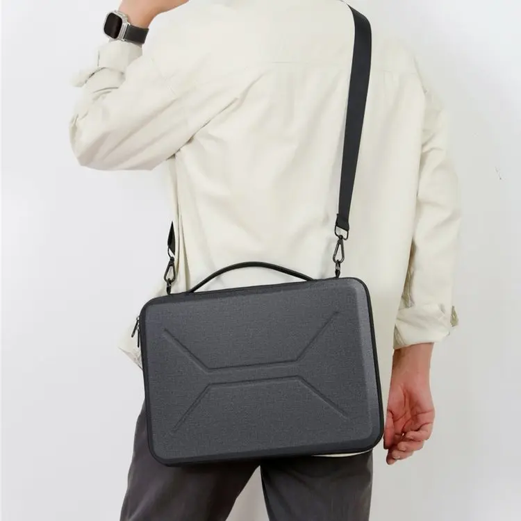 16-Inch Hardshell Laptop Bag Men's Single-Shoulder Crossbody Handbag Casual Style with Inner Padded Compartment High Waterproof