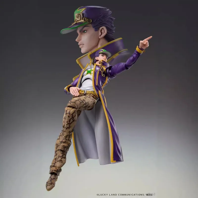 Medicos Jojo Bizarre Adventure Jotaro Kujo Stone Ocean Super Action Statue Articulated Boxed Collectible Figure For Anime Fans view 3
