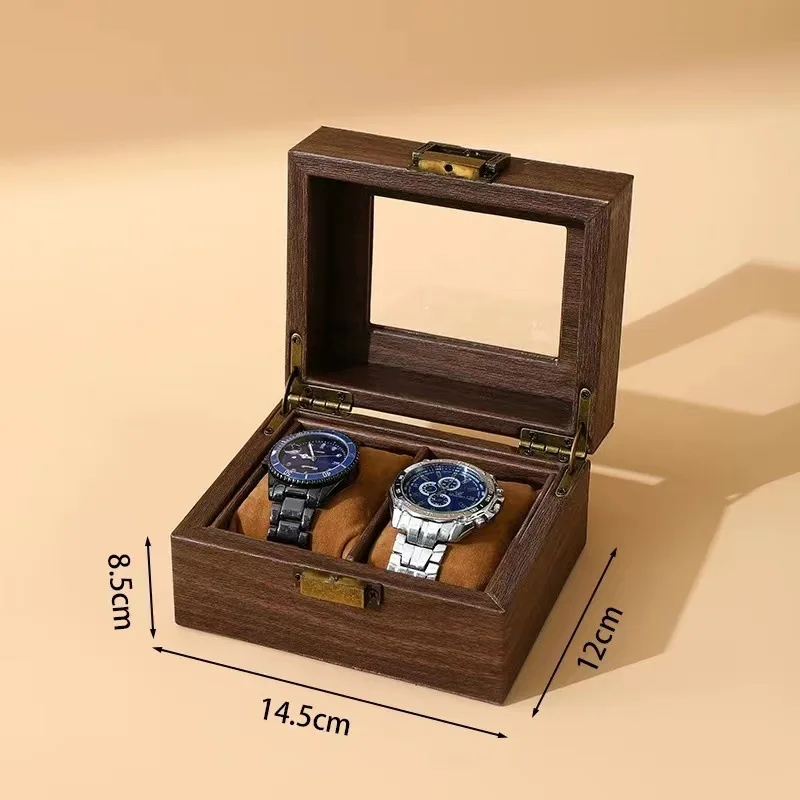 A must for watch lovers, wooden watch storage box, dustproof and moisture-proof, desktop display storage box